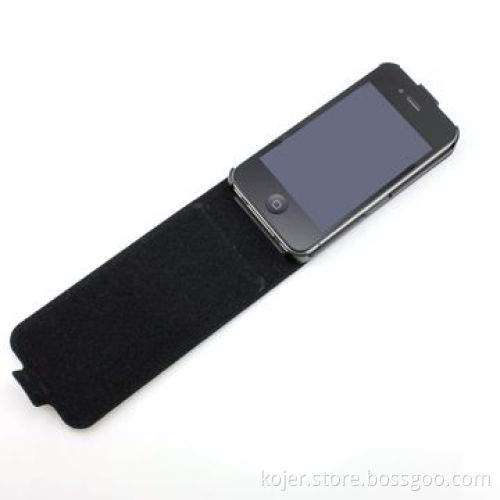 Leather Case for Apple's iPhone 4, with Flip Design and Electronic Embossed Fake Lines